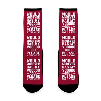 Would Whoever Has My Voodoo Doll Please Give It a Rest Socks