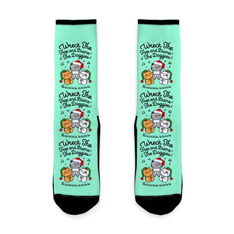 Wreck the Tree and Blame The Doggies Socks