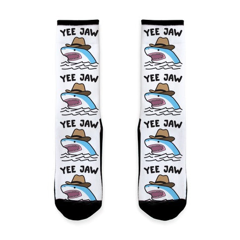 Yee Jaw Cowboy Shark Socks