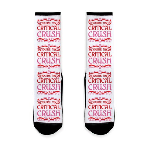 You're My Critical Crush DnD Valentine Socks