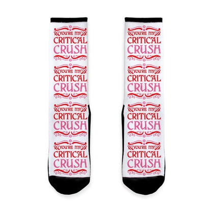 You're My Critical Crush DnD Valentine Socks