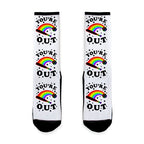 You're Out (Gay Baseball Pride) Socks
