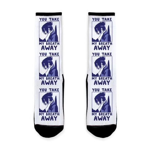You Take My Breath Away - Choking Sasuke Meme Socks