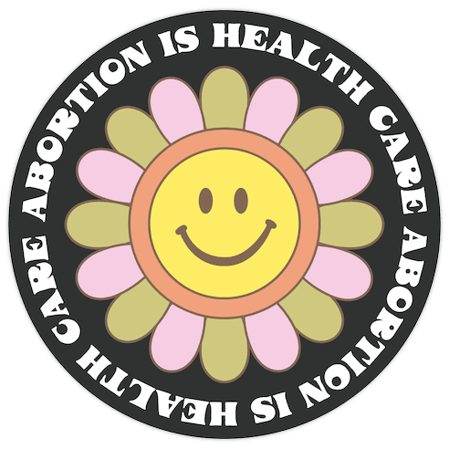 Abortion is Health Care Retro Die Cut Sticker