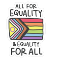 All For Equality & Equality For All Die Cut Sticker