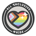 All Inclusive Pride Patch Die Cut Sticker