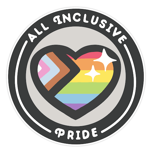All Inclusive Pride Patch Die Cut Sticker