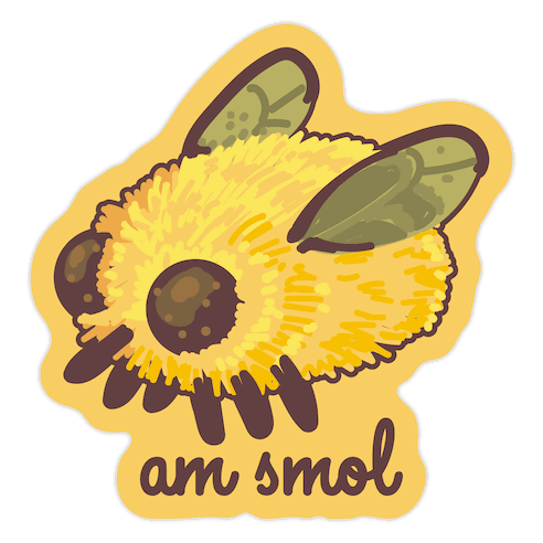 Am Smol Bee Fly Die Cut Sticker