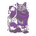 Asexual Pride Cat Die Cut Sticker