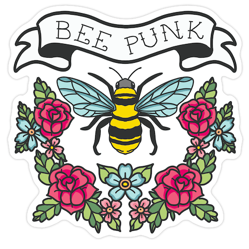 Bee Punk Die Cut Sticker