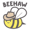 Beehaw Cowboy Bee Die Cut Sticker