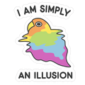 Bird Illusion Die Cut Sticker