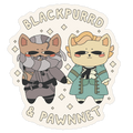Blackpurrd & Pawnnet (Cat Blackbeard & Cat Bonnet) Die Cut Sticker