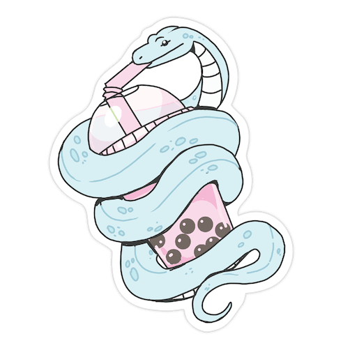 Boba Constrictor Die Cut Sticker