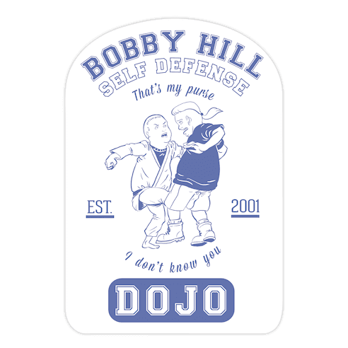 Bobby Hill Self Defense Dojo Die Cut Sticker