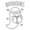 Boooooks Die Cut Sticker