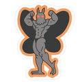 Buff cryptids: Mothman Die Cut Sticker