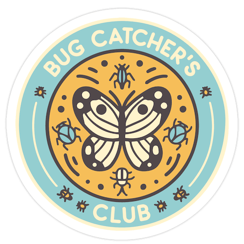 Bug Catcher's Club Die Cut Sticker