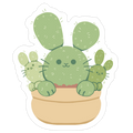 Bunny Ear Cactus Die Cut Sticker