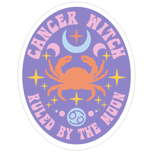 Cancer Witch Ruled By The Moon Die Cut Sticker