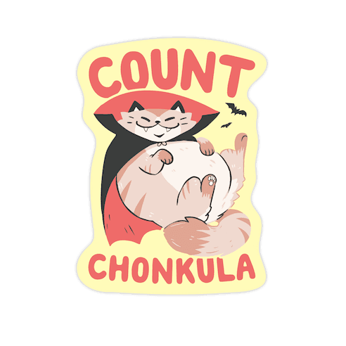 Count Chonkula Die Cut Sticker
