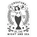 Creature of the Night and Sea Die Cut Sticker