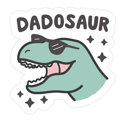 Dadosaur (Dad Dinosaur) Die Cut Sticker