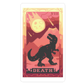 Death Dino Tarot Die Cut Sticker