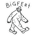 Derpy Bigfert Sasquatch Die Cut Sticker