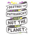 Destroy The Patriarchy Not The Planet Die Cut Sticker
