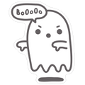Disapproving Ghost Die Cut Sticker