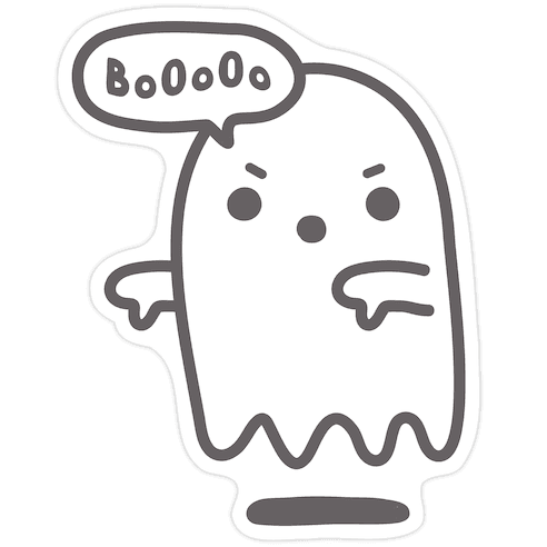 Disapproving Ghost Die Cut Sticker