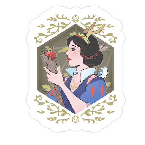 DnD Princesses Snow Druid Die Cut Sticker