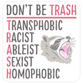 Don't Be TRASH Die Cut Sticker