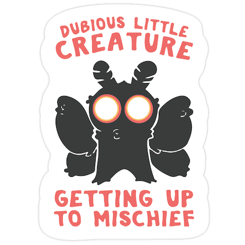 Dubious Little Creature Mothman Die Cut Sticker