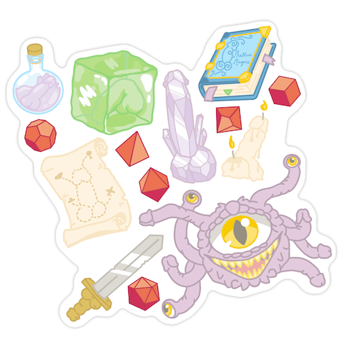 Dungeons and Dragons Hidden Peen Pattern Die Cut Sticker