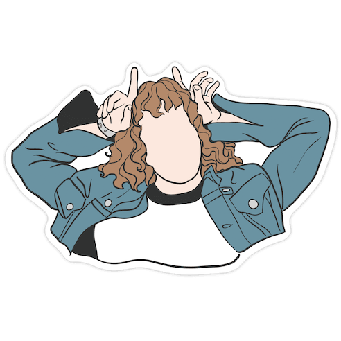 Eddie Munson Silhouette Die Cut Sticker