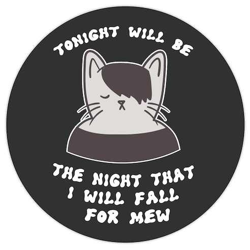 Emo Cat Meme Die Cut Sticker