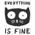 Everything Is Fine Cat Die Cut Sticker