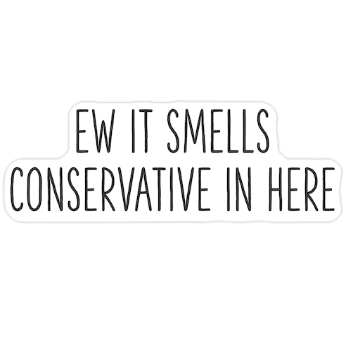 Ew It Smells Conservative In Here Die Cut Sticker