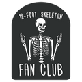 12-Foot Skeleton Fan Club Die Cut Sticker