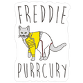Freddie Purrcury Cat Parody Die Cut Sticker