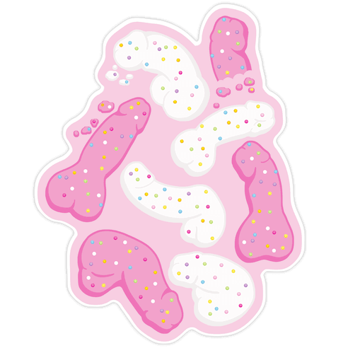 Frosted Peens Crackers Die Cut Sticker