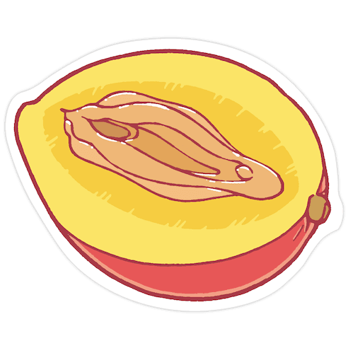 Fruity Vaginas Mango Die Cut Sticker