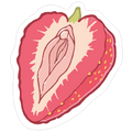 Fruity Vaginas Strawberry Die Cut Sticker