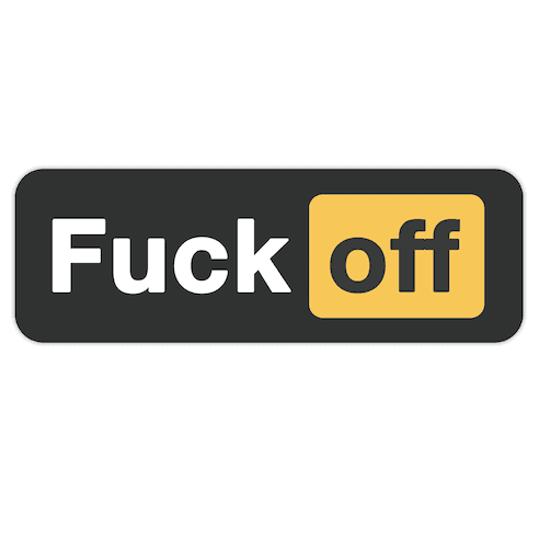 F*** Off Parody Die Cut Sticker