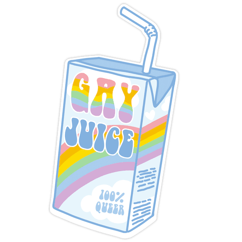 Gay Juice Juice Box Die Cut Sticker