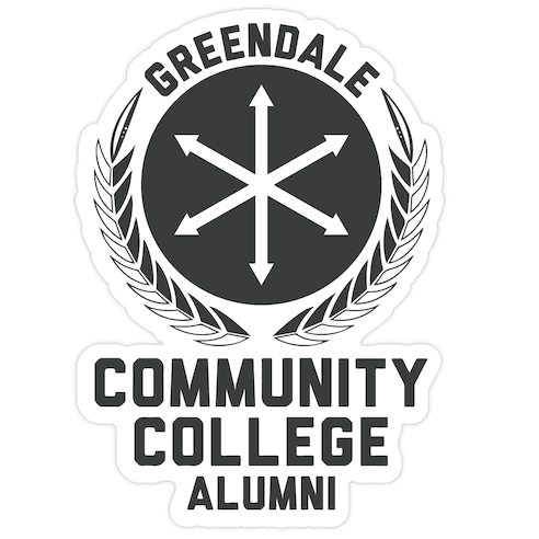 Greendale Community College Alumni Die Cut Sticker