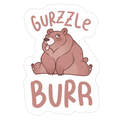 Gurzzle Burr derpy grizzly bear Die Cut Sticker