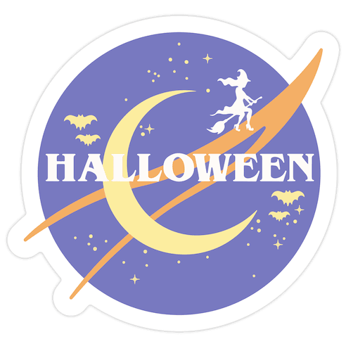 Halloween Nasa Parody Die Cut Sticker